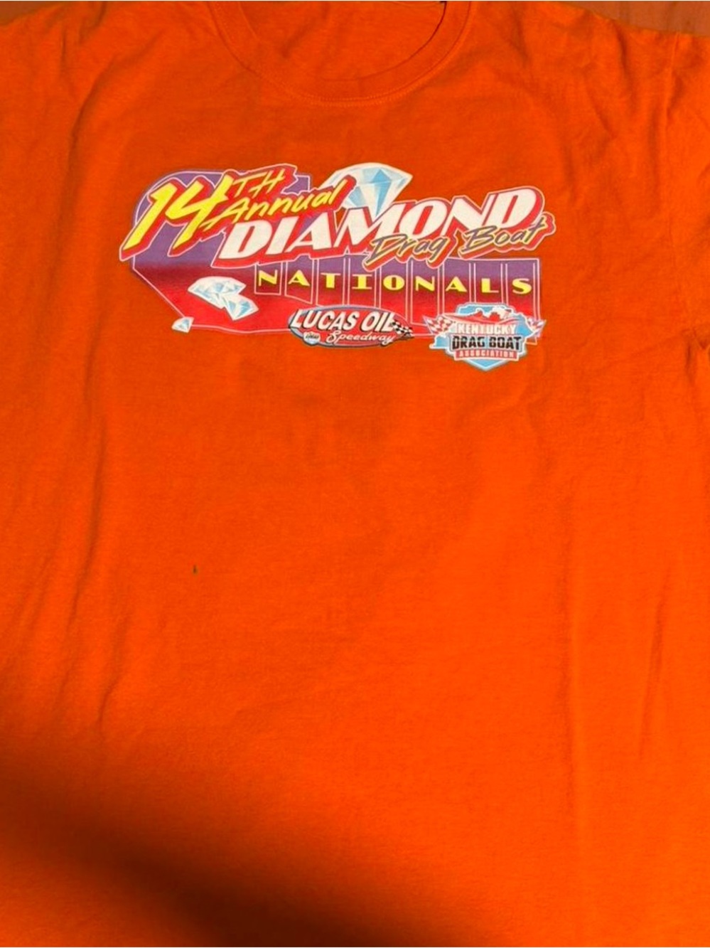 Thrifted 14th Annual Diamond Drag Boat Nationals Orange T-Shirt